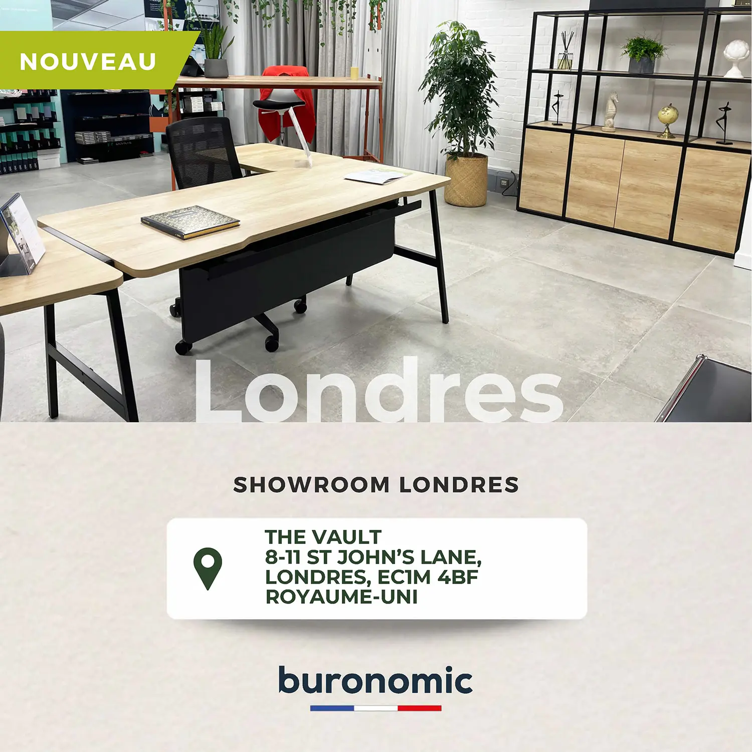 Image par défaut illustrant le propos de l'article Nouveaux showrooms de buronomic