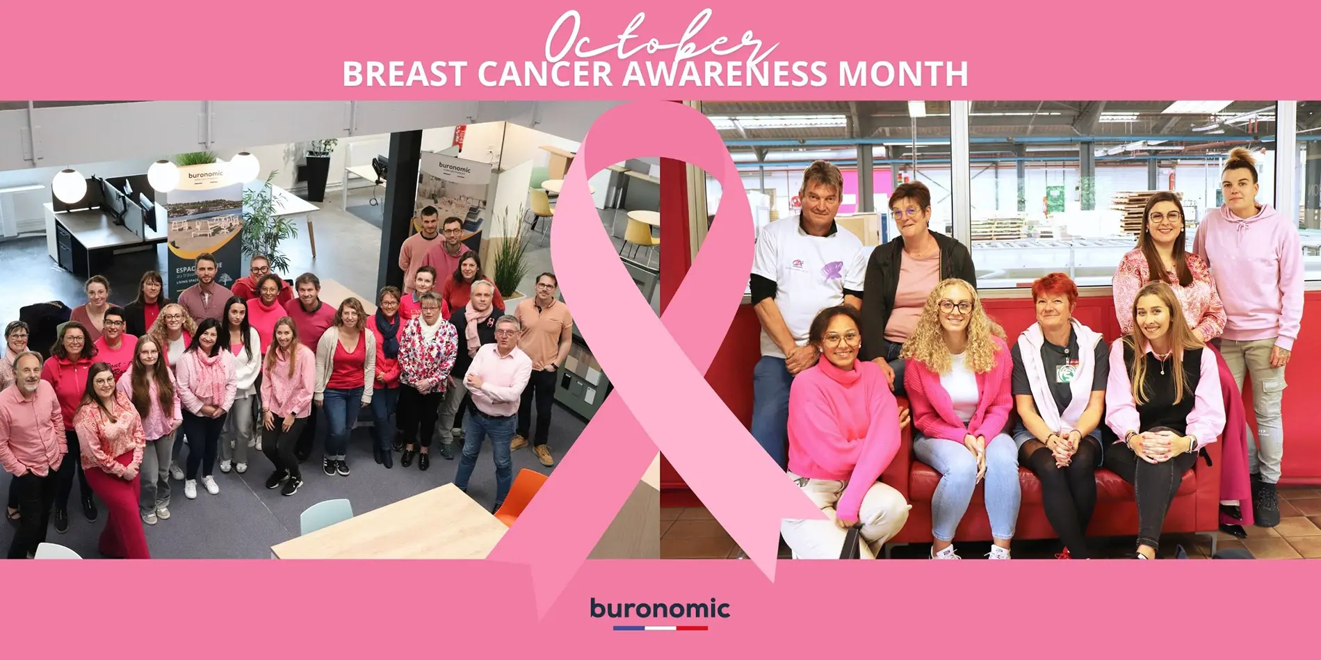 Pink October - Buronomic employees, dressed in pink, show their support during this month of awareness in the fight against breast cancer.