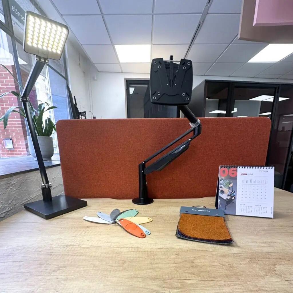 London's buronomic showroom during the Clerkenwell Design Week 2025 festival, showcasing sustainable and innovative design solutions for well-being at work.