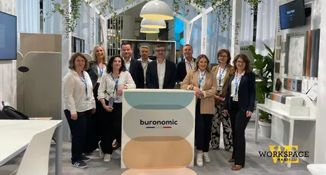 Stand buronomic au salon Workspace Paris 2026 – mobilier de bureau professionnel et aménagement des espaces de vie au travail
