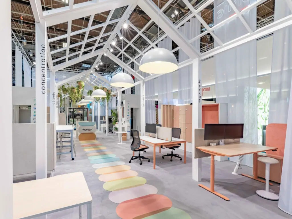 Buronomic booth at the Workspace Paris 2026 trade show – professional office furniture and workspace design